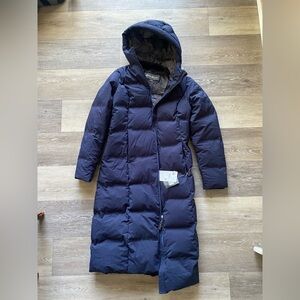 Eddie Bauer Women's Dark Blue Long Puffer Jacket